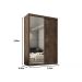Guarda Roupa  Roma 2 Portas Corre 2gav C/ Esp  Chocolate