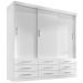 Guarda Roupa Casal Capri 3 Portas Correr 9 Gav  Branco