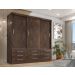 Guarda Roupa Casal Capri 3 Portas Correr 9 Gav  Chocolate