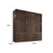 Guarda Roupa Casal Capri 3 Portas Correr 9 Gav  Chocolate