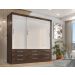 Guarda Roupa Casal Capri 3 Portas Correr 9 Gav  Chocolate/off White