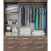 Guarda Roupa Casal Capri 3 Portas Correr 9 Gav  Chocolate/off White
