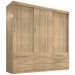 Guarda Roupa Casal Capri 3 Portas Correr 9 Gav  Teka Madrid