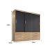 Guarda Roupa Casal Capri 3 Portas Correr 9 Gav  Teka/onix