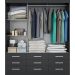 Guarda Roupa Casal Capri 3 Portas Correr 9 Gav C/ Espelho  Onix