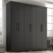 Guarda Roupa Casal Lisboa 6 Portas 2 Gav  Com Pés  Onix