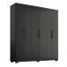 Guarda Roupa Casal Lisboa 6 Portas 2 Gav  Com Pés  Onix