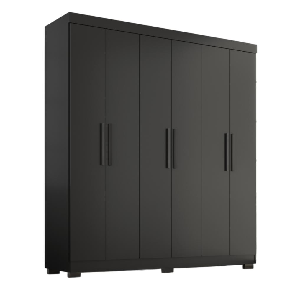Guarda Roupa Casal Lisboa 6 Portas 2 Gav  Com Pés  Onix