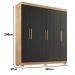 Guarda Roupa Casal Lisboa 6 Portas 2 Gav  Com Pés  Teka/onix