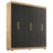 Guarda Roupa Casal Lisboa 6 Portas 2 Gav  Com Pés  Teka/onix