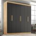 Guarda Roupa Casal Lisboa 6 Portas 2 Gav  Teka/onix