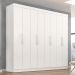 Guarda Roupa Casal Lisboa 8 Portas 4 Gavs  Branco