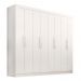 Guarda Roupa Casal Lisboa 8 Portas 4 Gavs  Branco