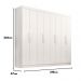 Guarda Roupa Casal Lisboa 8 Portas 4 Gavs  Branco
