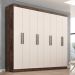 Guarda Roupa Casal Lisboa 8 Portas 4 Gavs  Chocolate/off White