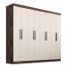 Guarda Roupa Casal Lisboa 8 Portas 4 Gavs  Chocolate/off White