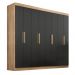 Guarda Roupa Casal Lisboa 8 Portas 4 Gavs  Teka/onix