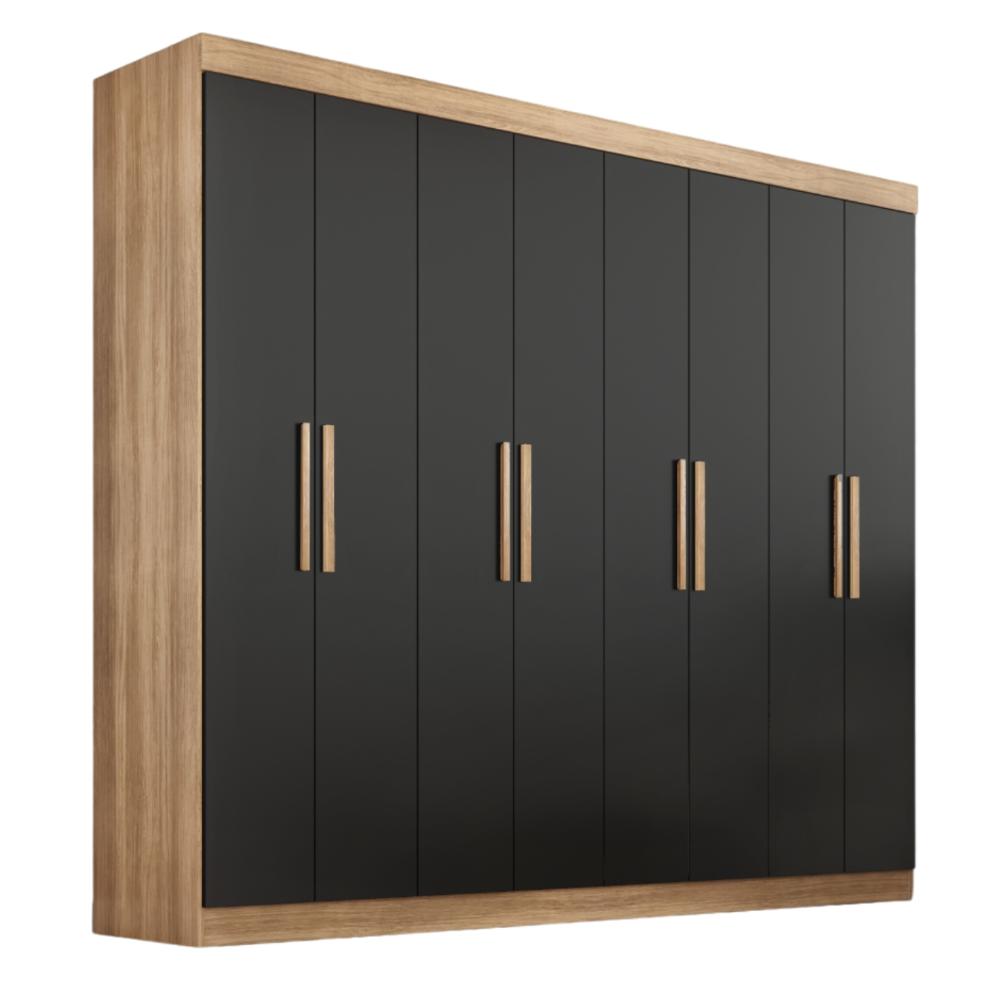 Guarda Roupa Casal Lisboa 8 Portas 4 Gavs  Teka/onix