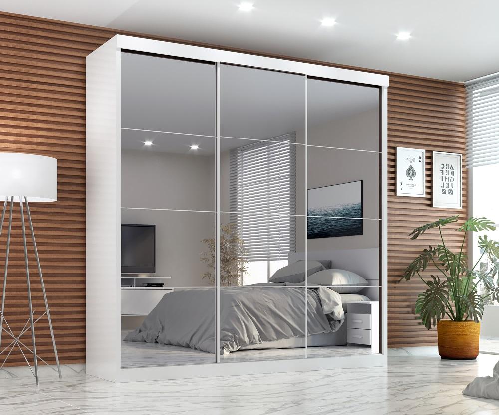 Guarda Roupa Casal Paris  2gav C/esp Nas 3pts Corre  Branco