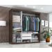 Guarda Roupa Casal Paris  2gav C/esp Nas 3pts Corre  Chocolate