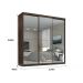 Guarda Roupa Casal Paris  2gav C/esp Nas 3pts Corre  Chocolate