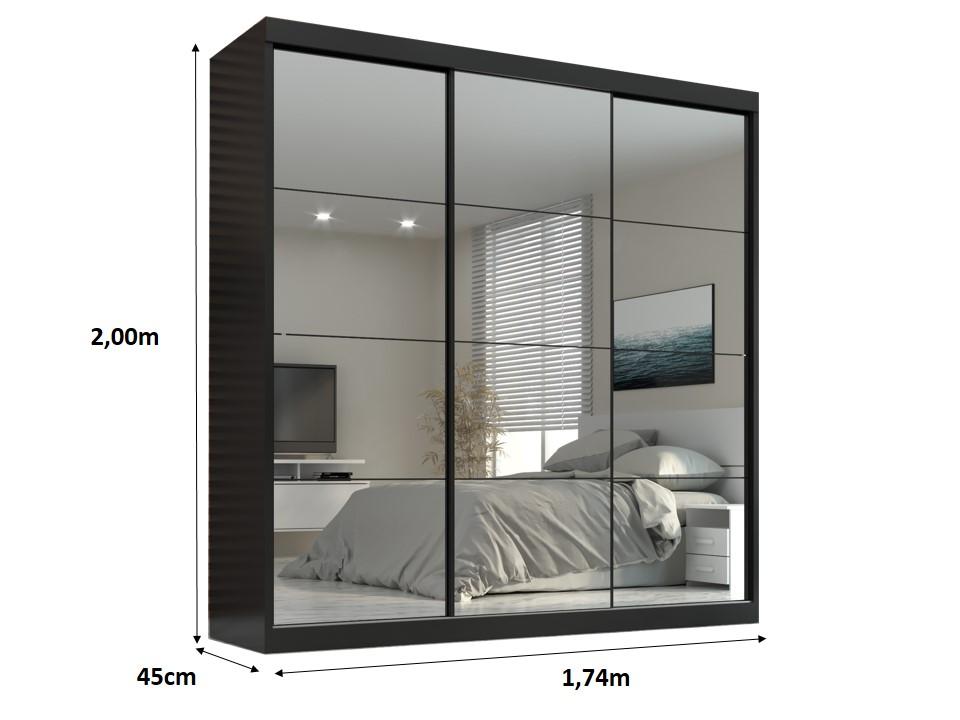 Guarda Roupa Casal Paris  2gav C/esp Nas 3pts Corre  Onix