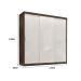 Guarda Roupa Casal Paris 3 Pts Corre 2gav  Chocolate/off White