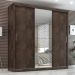 Guarda Roupa Casal Paris 3 Pts Corre 2gav C/ Esp  Chocolate