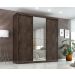 Guarda Roupa Casal Paris 3 Pts Corre 2gav C/ Esp  Chocolate