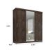 Guarda Roupa Casal Paris 3 Pts Corre 2gav C/ Esp  Chocolate