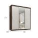 Guarda Roupa Casal Paris 3 Pts Corre 2gav C/ Esp  Chocolate/off White