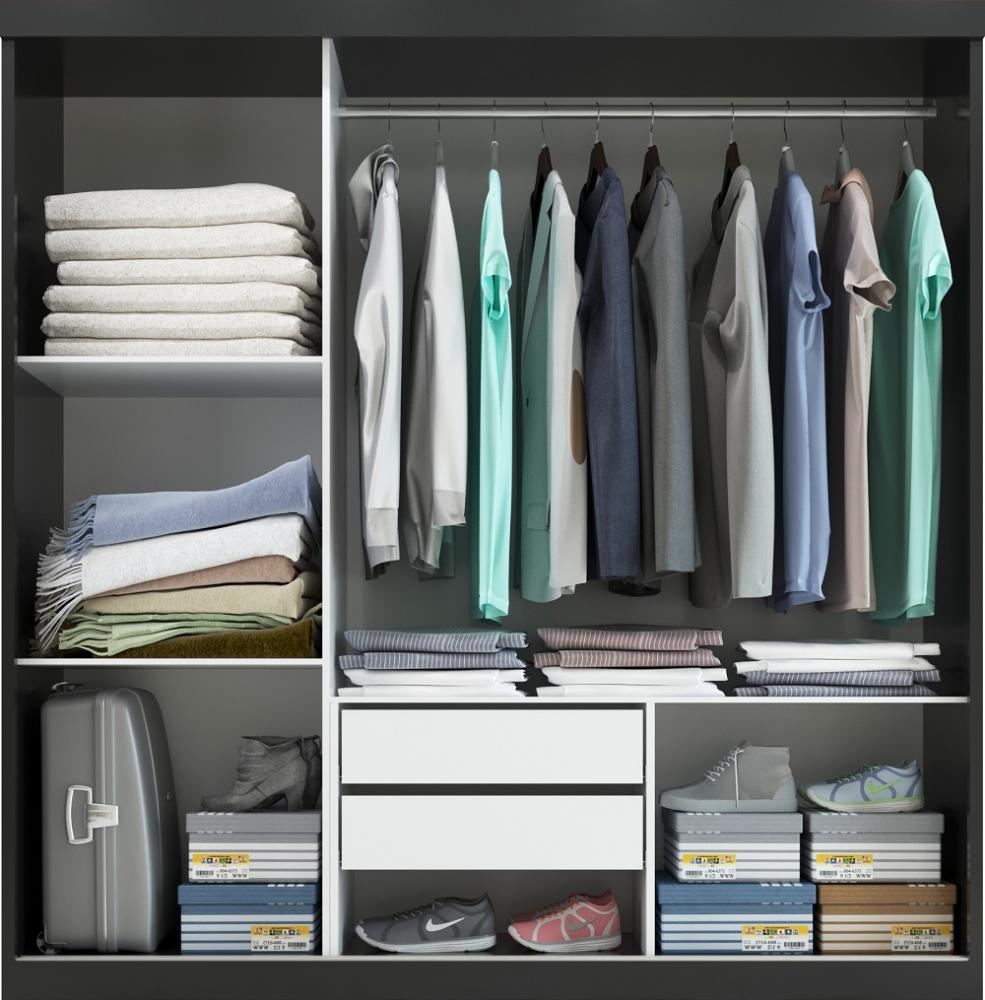 Guarda Roupa Casal Paris 3 Pts Corre 2gav C/ Esp  Onix