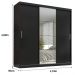 Guarda Roupa Casal Paris 3 Pts Corre 2gav C/ Esp  Onix