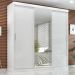 Guarda Roupa Casal Paris 3 Pts Corre 2gav Com Esp Branco