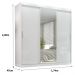 Guarda Roupa Casal Paris 3 Pts Corre 2gav Com Esp Branco