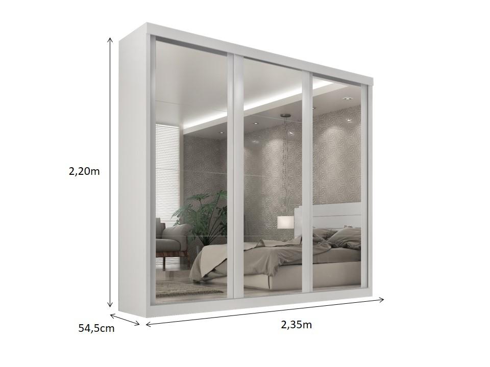Guarda Roupa Casal Sevilha   C/ 3 Esp  Branco