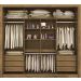 Guarda Roupa Casal Sevilha 3 Portas  Correr 6 Gav.  Castanho/onix