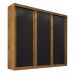 Guarda Roupa Casal Sevilha 3 Portas  Correr 6 Gav.  Castanho/onix
