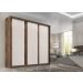 Guarda Roupa Casal Sevilha 3 Portas  Correr 6 Gav.  Chocolate/off White