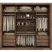 Guarda Roupa Casal Sevilha 3 Portas  Correr 6 Gav.  Chocolate/off White