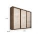 Guarda Roupa Casal Sevilha 3 Portas  Correr 6 Gav.  Chocolate/off White