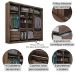 Guarda Roupa Casal Sevilha 3 Portas  Correr 6 Gav.  Chocolate/off White