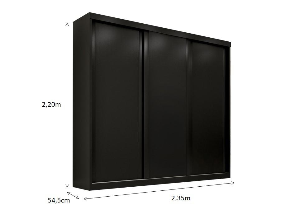 Guarda Roupa Casal Sevilha 3 Portas  Correr 6 Gav.  Onix