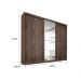 Guarda Roupa Casal Sevilha 3 Pts Corre 6 Gav C/ Esp  Chocolate