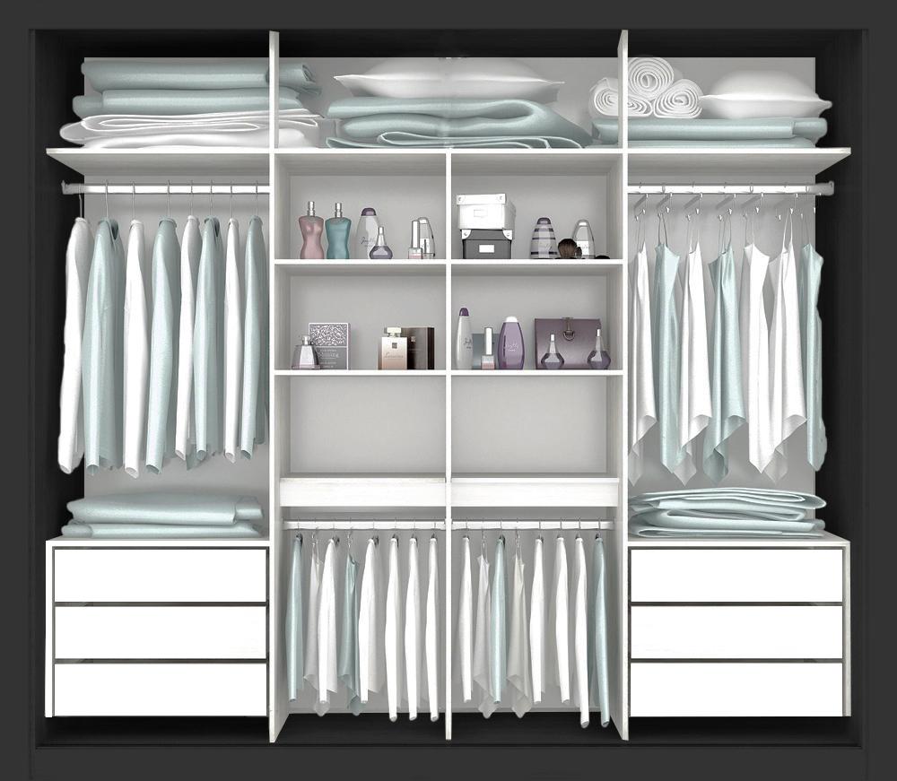 Guarda Roupa Casal Sevilha 3 Pts Corre 6 Gav C/ Esp  Onix