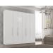 Guarda Roupa Casal Valencia 6 Portas 6 Gav  Branco