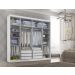 Guarda Roupa Casal Valencia 6 Portas 6 Gav  Branco