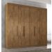 Guarda Roupa Casal Valencia 6 Portas 6 Gav  Castanho