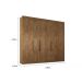 Guarda Roupa Casal Valencia 6 Portas 6 Gav  Castanho