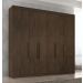 Guarda Roupa Casal Valencia 6 Portas 6 Gav  Chocolate